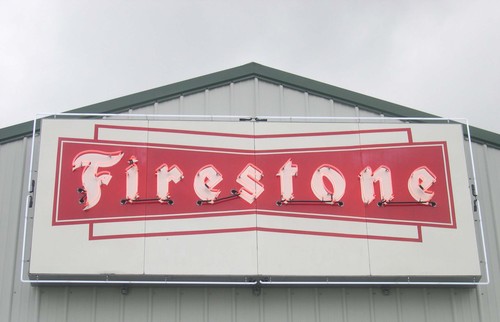 1959 Firestone Porcelain Neon Sign